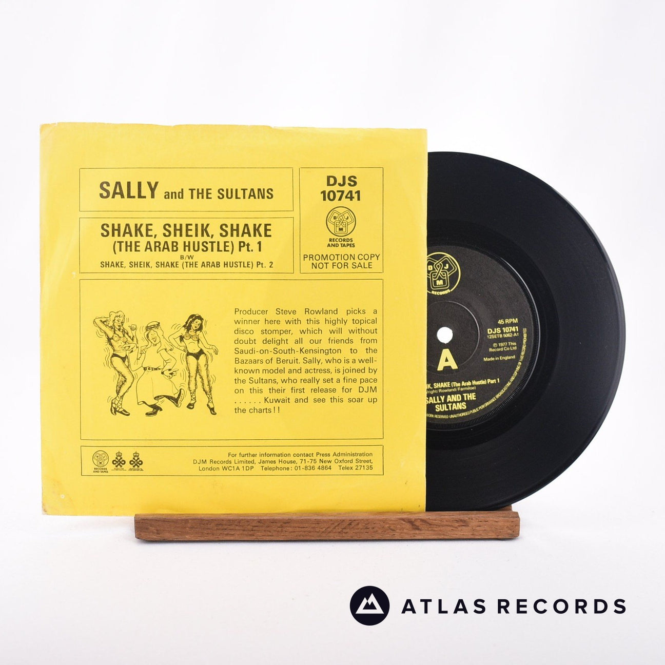 Sally And The Sultans Shake, Sheik, Shake 7" Vinyl Record - Front Cover & Record