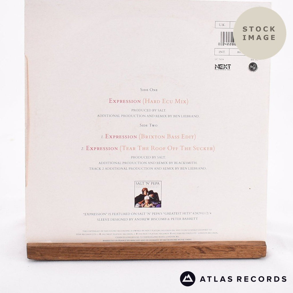 Salt 'N' Pepa Expression Vinyl Record - Reverse Of Sleeve