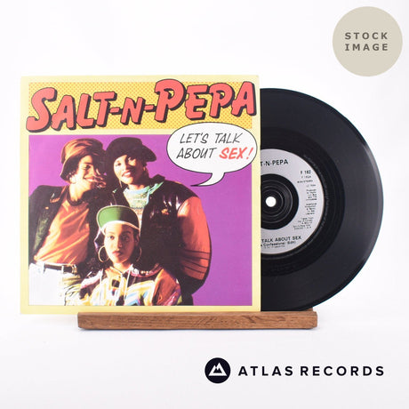 Salt 'N' Pepa Let's Talk About Sex 7" Vinyl Record - Sleeve & Record Side-By-Side