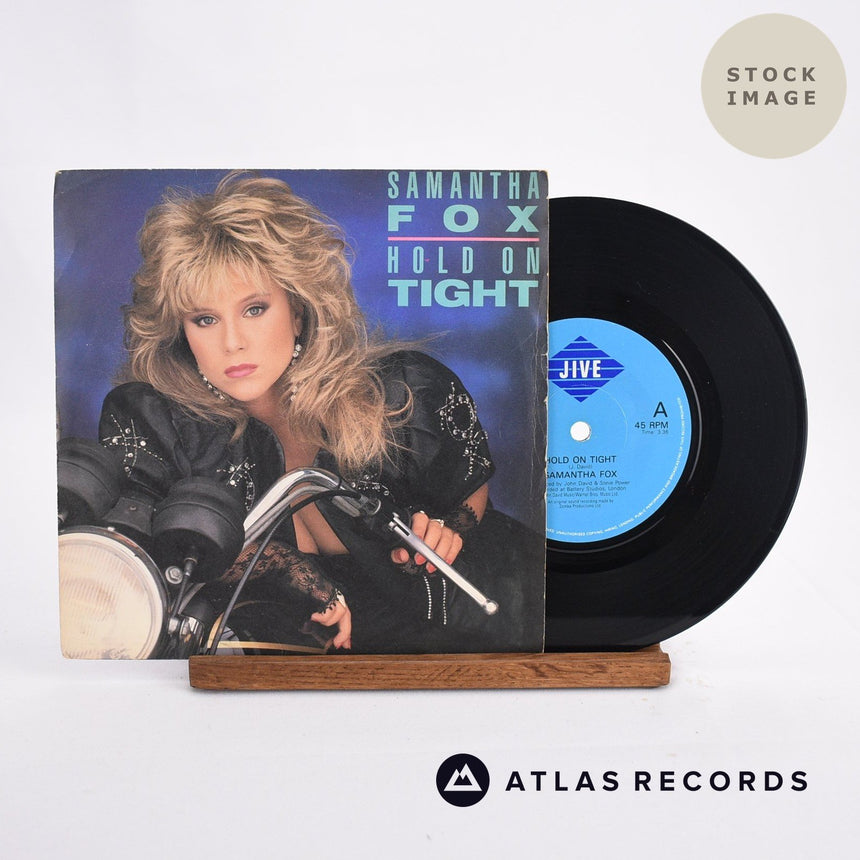 Samantha Fox Hold On Tight Vinyl Record - Sleeve & Record Side-By-Side