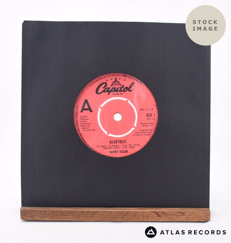 Sammy Hagar Heartbeat 7" Vinyl Record - Sleeve & Record Side-By-Side