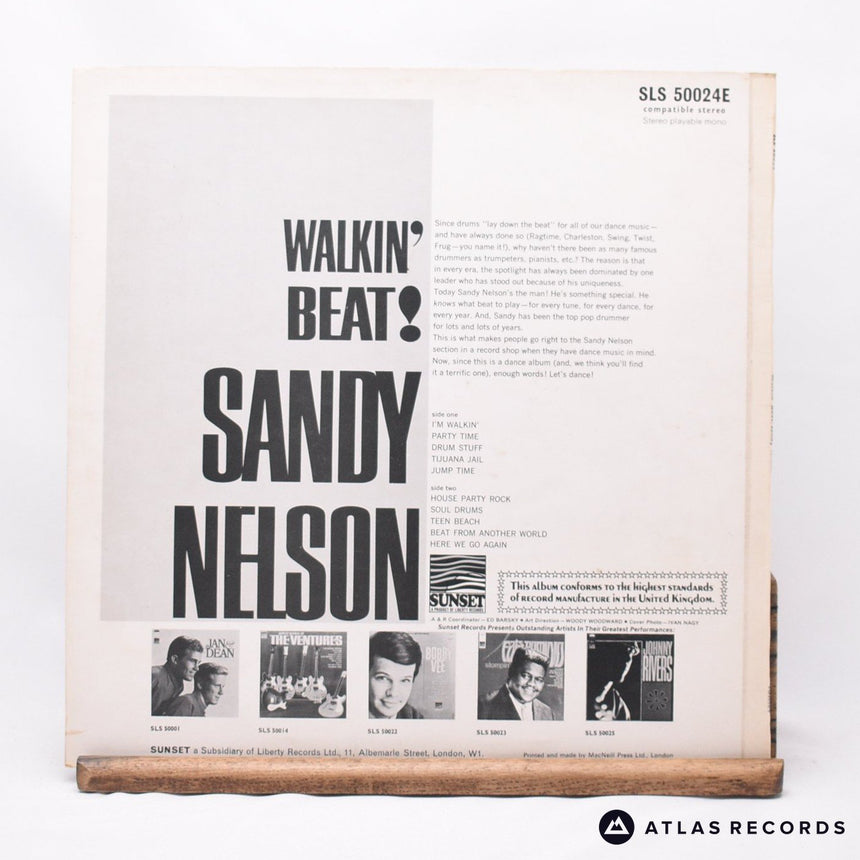 Sandy Nelson - Walkin' Beat - LP Vinyl Record - EX/VG+