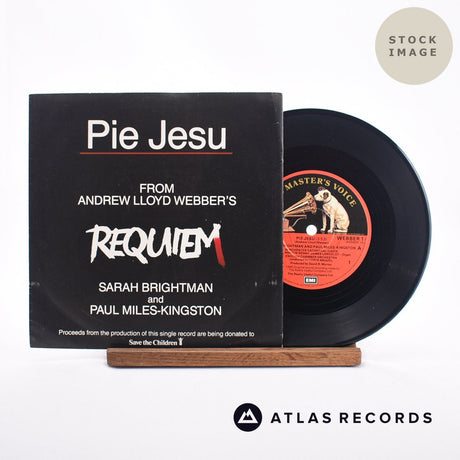 Sarah Brightman Pie Jesu 7" Vinyl Record - Sleeve & Record Side-By-Side