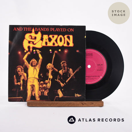 Saxon And The Bands Played On Vinyl Record - Sleeve & Record Side-By-Side