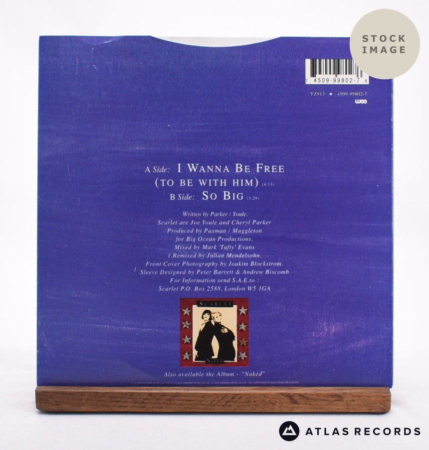 Scarlet I Wanna Be Free 7" Vinyl Record - Reverse Of Sleeve