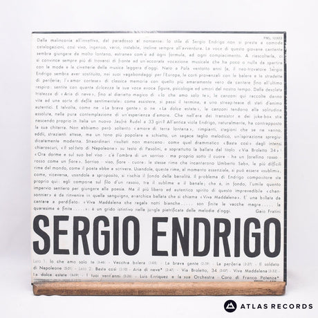 Sergio Endrigo - Sergio Endrigo - LP Vinyl Record - EX/VG+