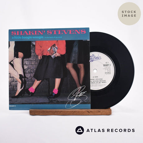Shakin' Stevens A Little Boogie Woogie 7" Vinyl Record - Sleeve & Record Side-By-Side