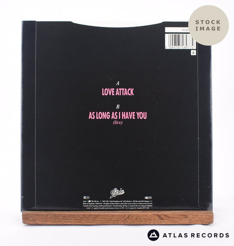 Shakin' Stevens Love Attack 7" Vinyl Record - Reverse Of Sleeve