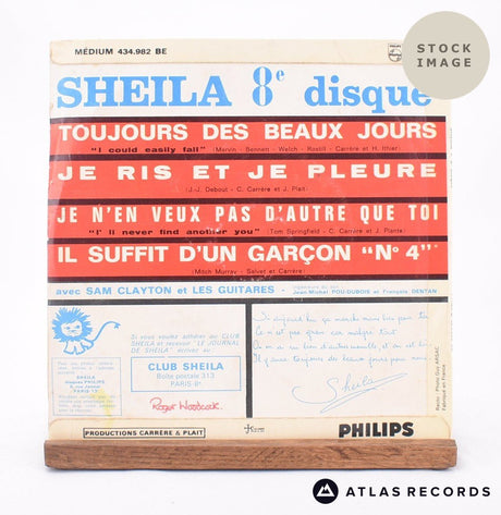 Sheila Toujours Des Beaux Jours 7" Vinyl Record - Reverse Of Sleeve