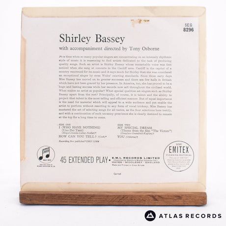 Shirley Bassey - I (Who Have Nothing) - 7" EP Vinyl Record - VG+/VG+