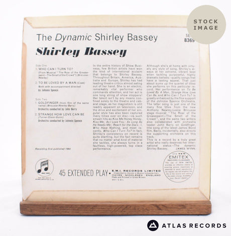 Shirley Bassey The Dynamic Shirley Bassey 7" Vinyl Record - Reverse Of Sleeve