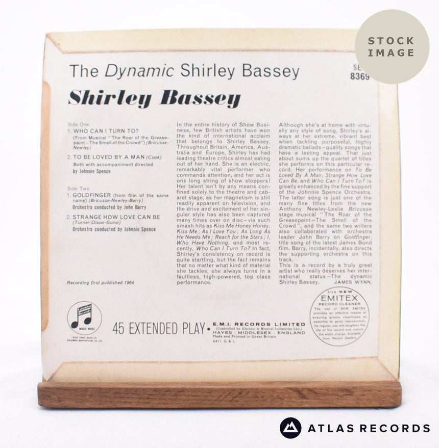 Shirley Bassey The Dynamic Shirley Bassey 7" Vinyl Record - Reverse Of Sleeve