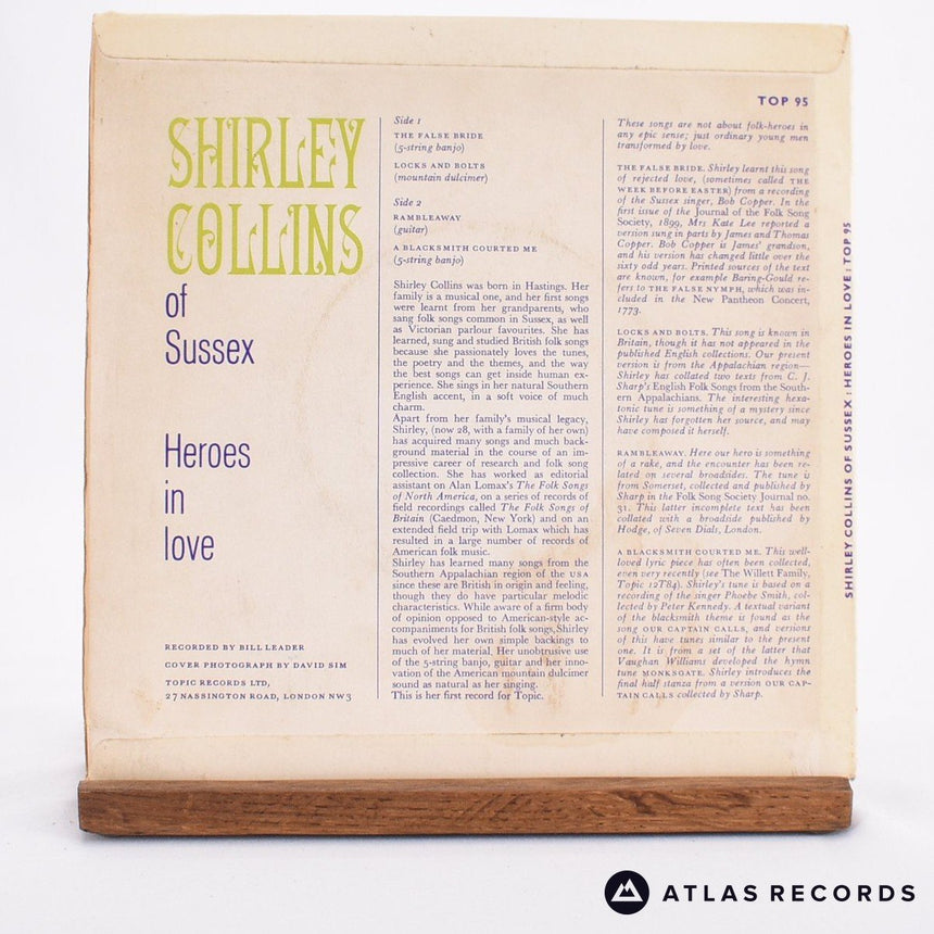 Shirley Collins - Heroes In Love - 7" EP Vinyl Record - VG/VG+