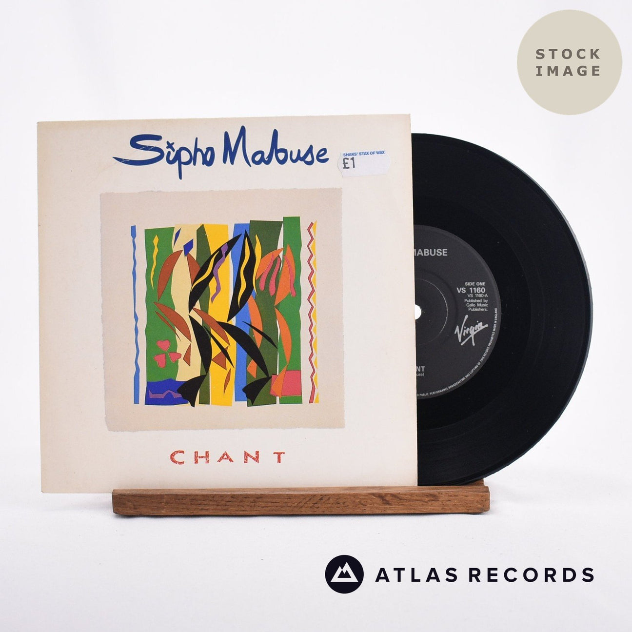 Sipho Mabuse Chant 7" Vinyl Record - Sleeve & Record Side-By-Side