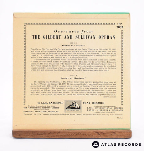 Sir Charles Mackerras - Overtures From Gilbert & Sullivan Operas - 7" EP Vinyl Record - EX/VG+