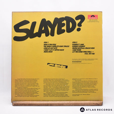 Slade - Slayed? - LP Vinyl Record - EX/VG+