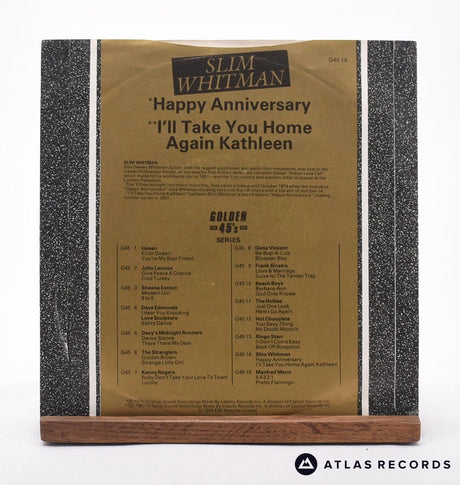 Slim Whitman - Happy Anniversary / I'll Take You Home Again Kathleen - 7" Vinyl Record - EX/VG+