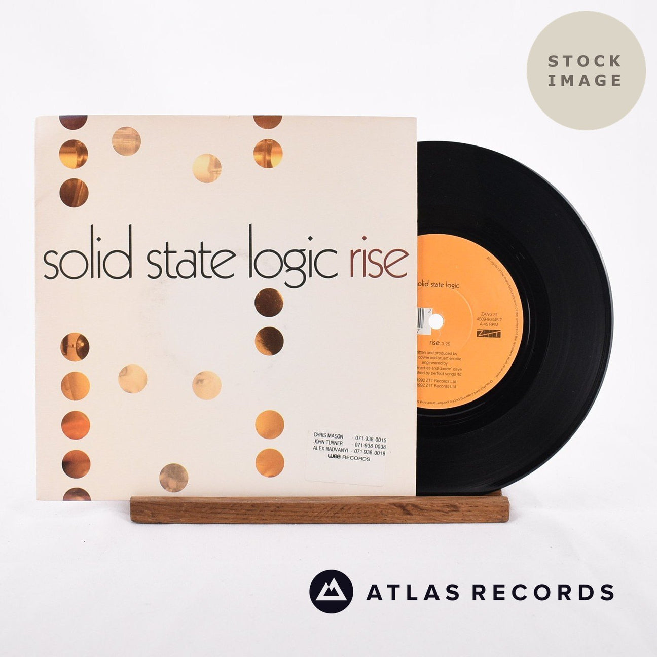 Solid State Logic Rise Vinyl Record - Sleeve & Record Side-By-Side