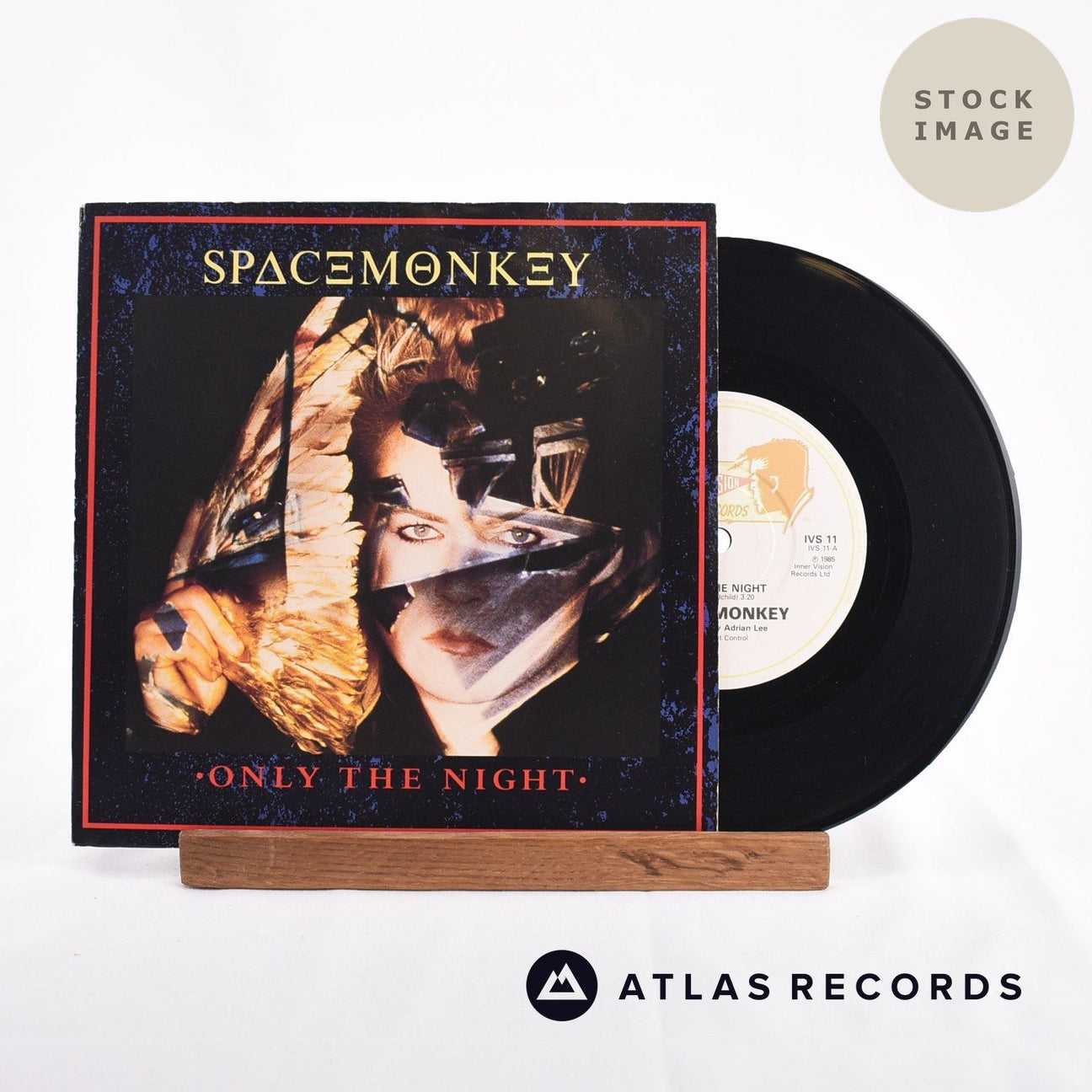 Space Monkey Only The Night Vinyl Record - Sleeve & Record Side-By-Side