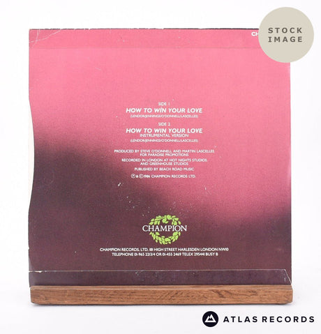 Spencer Jones How To Win Your Love 7" Vinyl Record - Reverse Of Sleeve