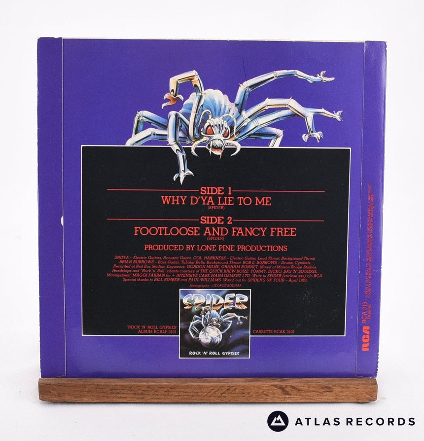 Spider - Why D'ya Lie To Me - 7" Vinyl Record - EX/VG+