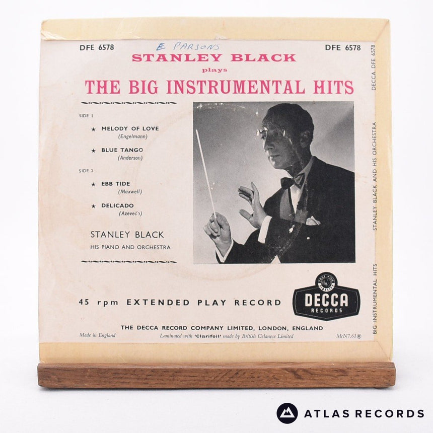 Stanley Black & His Orchestra - Stanley Black Plays The Big Instrumental Hits - 7" EP Vinyl Record - VG+/VG