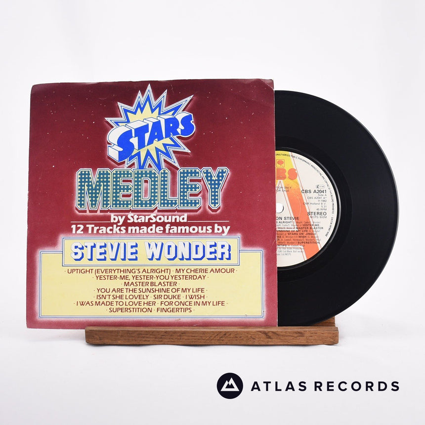 Stars On 45 Stars On Stevie 7" Vinyl Record - Front Cover & Record