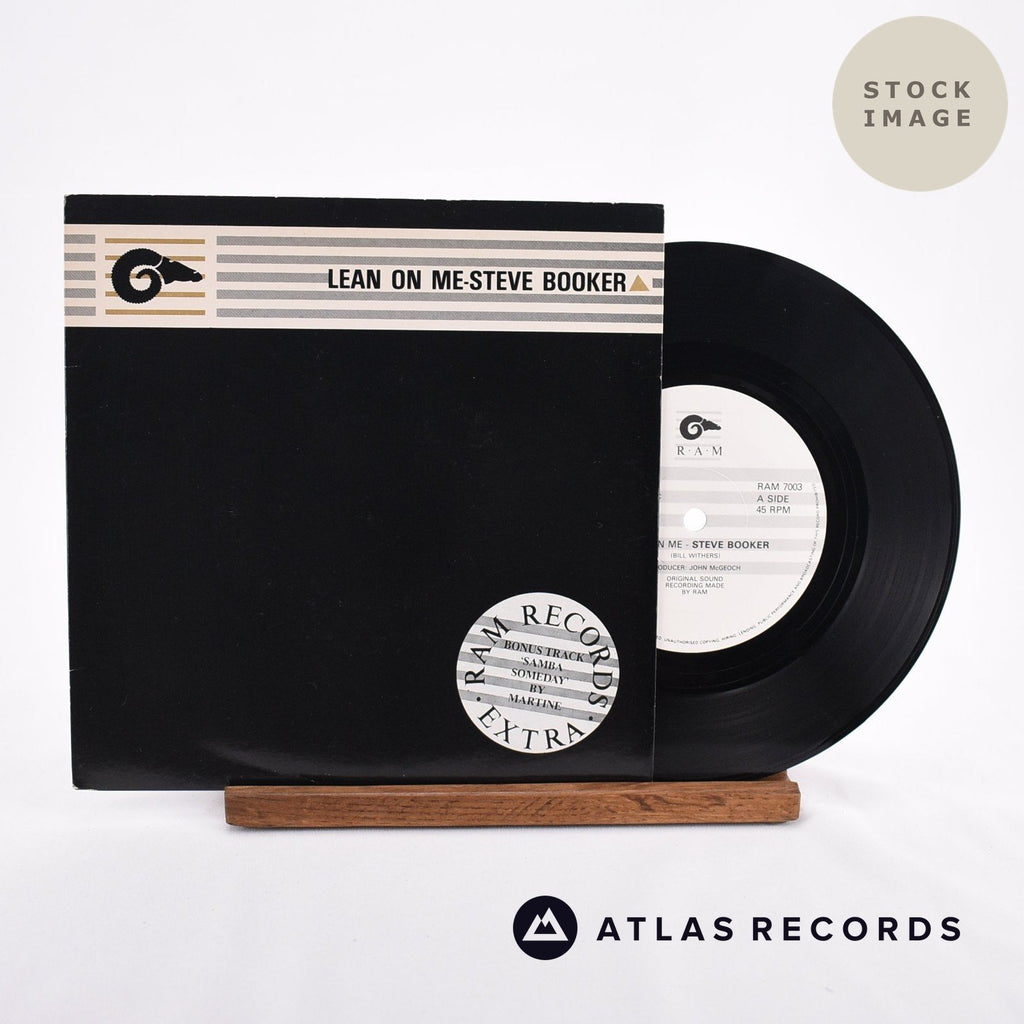 Steve Booker Lean On Me Vinyl Record - Sleeve & Record Side-By-Side