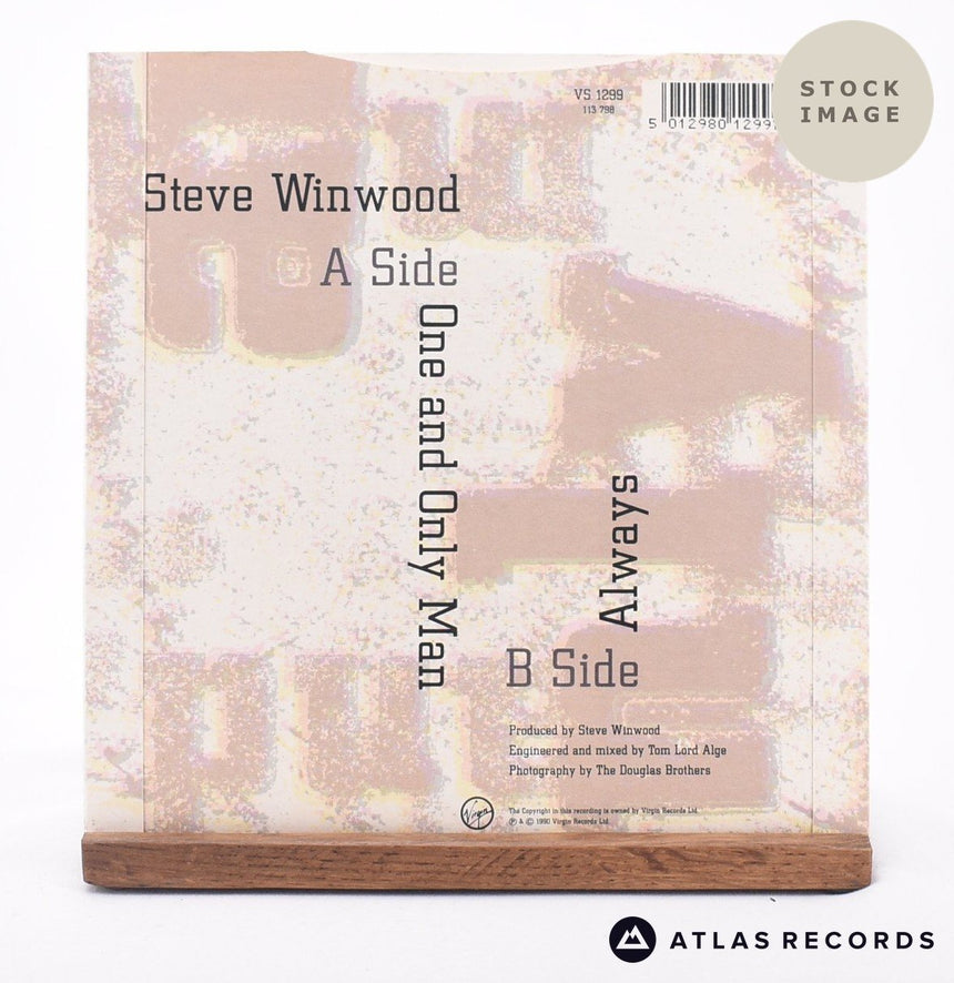 Steve Winwood One And Only Man 7" Vinyl Record - Reverse Of Sleeve