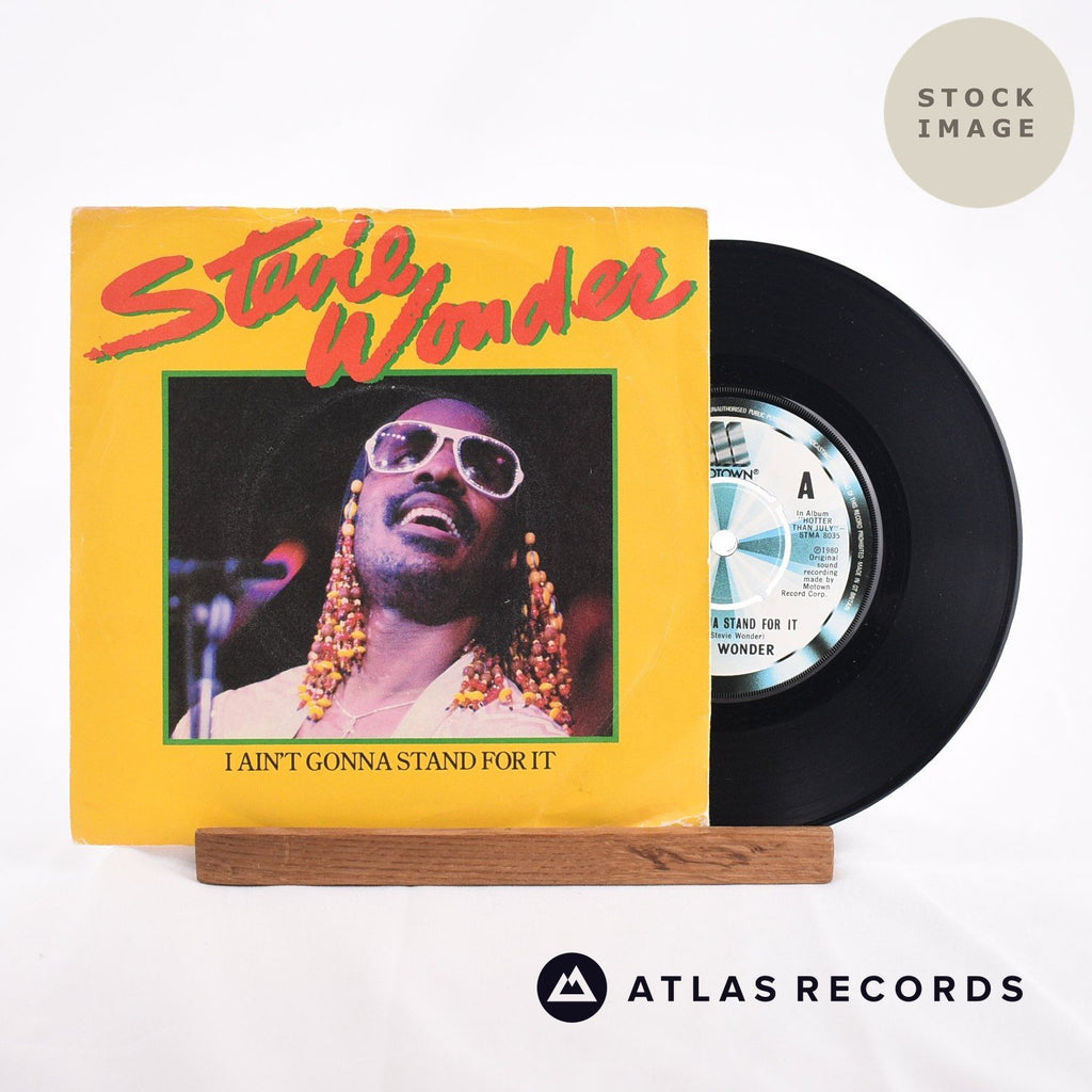 Stevie Wonder I Ain't Gonna Stand For It Vinyl Record - Sleeve & Record Side-By-Side