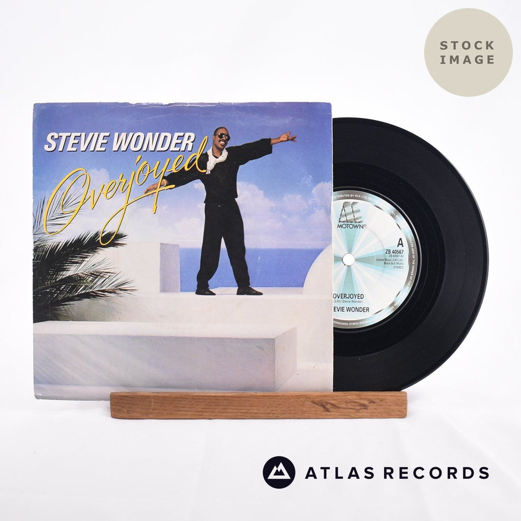 Stevie Wonder Overjoyed Vinyl Record - Sleeve & Record Side-By-Side