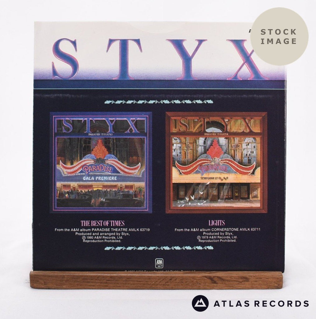 Styx The Best Of Times Vinyl Record - Reverse Of Sleeve