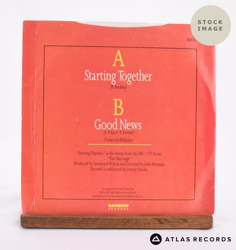 Su Pollard Starting Together Vinyl Record - Reverse Of Sleeve