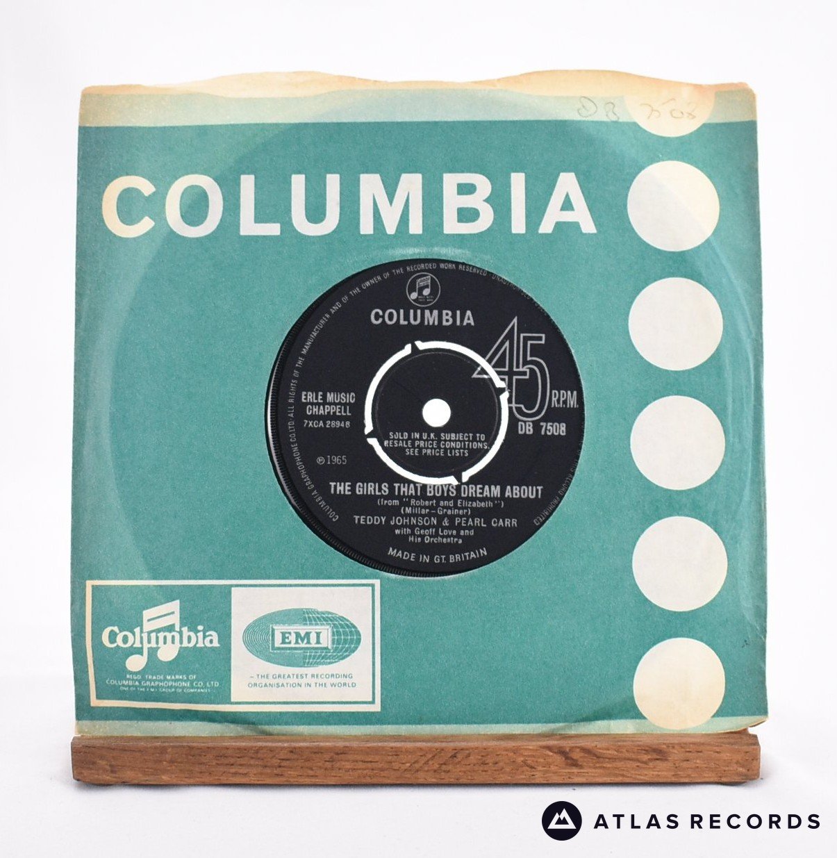 Teddy Johnson The Girls That Boys Dream About 7" Vinyl Record - In Sleeve