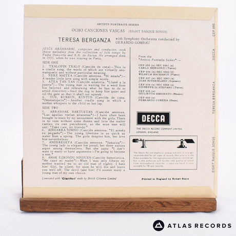 Teresa Berganza - 8 Basque Songs - 7" EP Vinyl Record - VG+/VG+