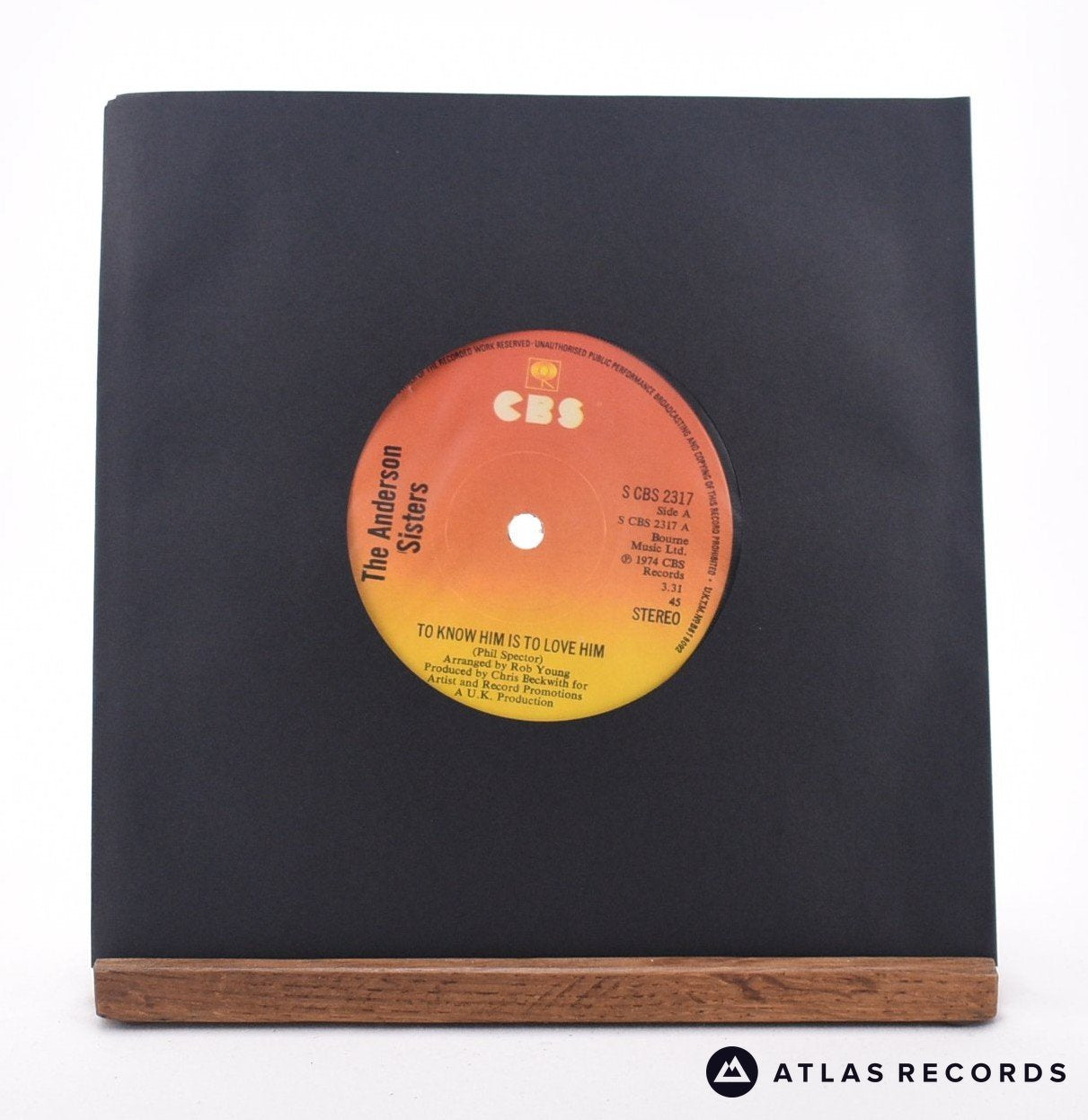 The Anderson Sisters To Know Him Is To Love Him 7" Vinyl Record - In Sleeve