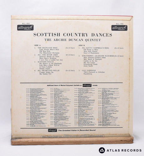 The Archie Duncan Quintet - Scottish Country Dances - LP Vinyl Record - VG+/VG+