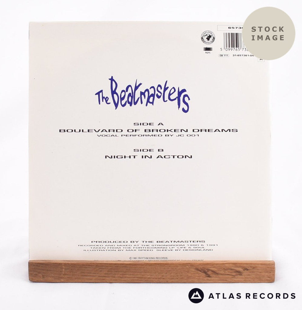 The Beatmasters Boulevard Of Broken Dreams Vinyl Record - Reverse Of Sleeve