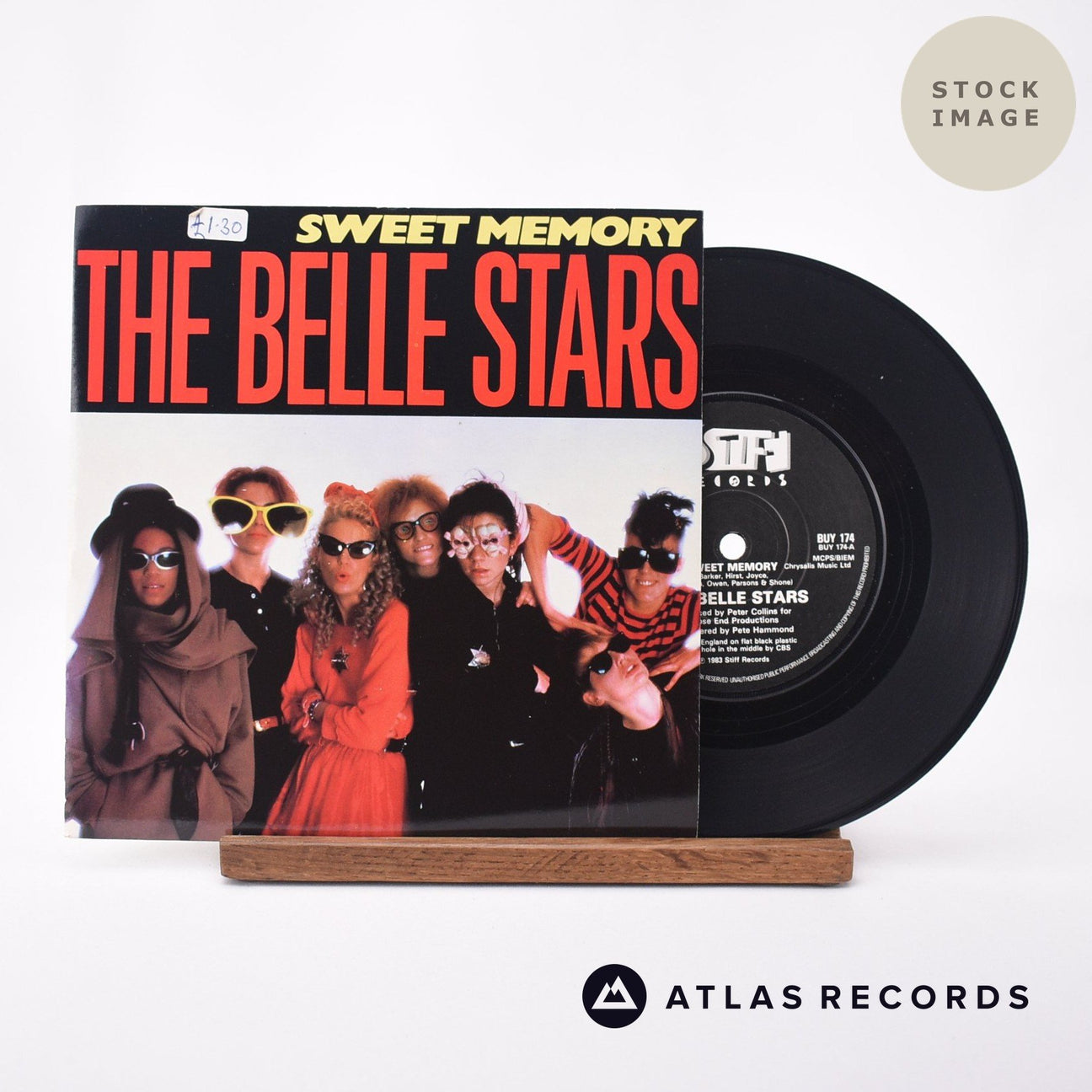 The Belle Stars Sweet Memory 7" Vinyl Record - Sleeve & Record Side-By-Side