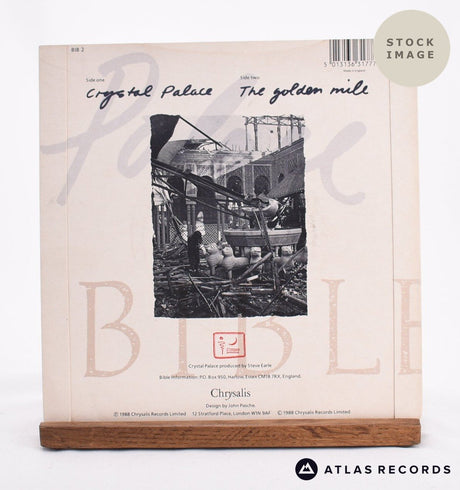 The Bible Crystal Palace 7" Vinyl Record - Reverse Of Sleeve