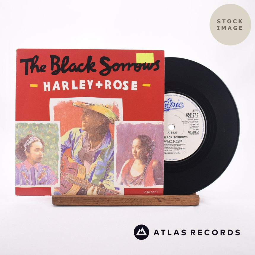 The Black Sorrows Harley + Rose 7" Vinyl Record - Sleeve & Record Side-By-Side