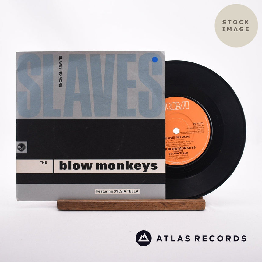 The Blow Monkeys Slaves No More 7" Vinyl Record - Sleeve & Record Side-By-Side