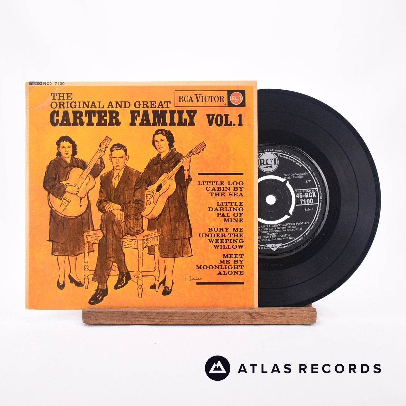 The Carter Family The Original And Great Carter Family Vol. 1 7" Vinyl Record - Front Cover & Record