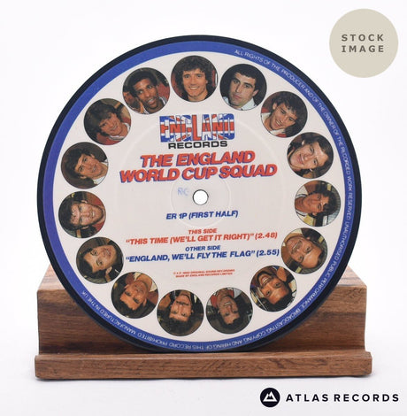 The England World Cup Squad This Time 7" Vinyl Record - Sleeve & Record Side-By-Side