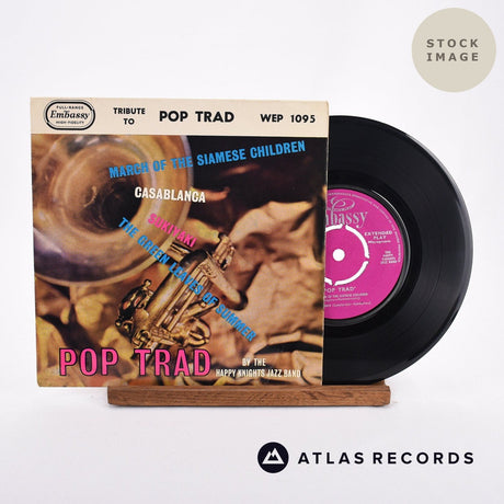 The Happy Knights Jazz Band Tribute To Pop Trad 1985 Vinyl Record - Sleeve & Record Side-By-Side