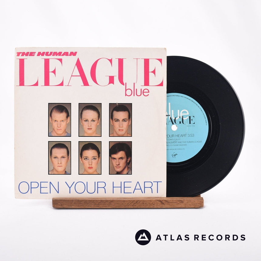 The Human League Open Your Heart 7" Vinyl Record - Front Cover & Record