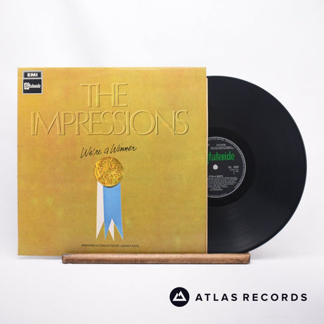 The Impressions We're A Winner LP Vinyl Record - Front Cover & Record