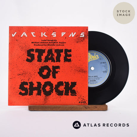 The Jacksons State Of Shock Vinyl Record - Sleeve & Record Side-By-Side