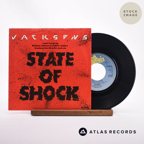 The Jacksons State Of Shock 7" Vinyl Record - Sleeve & Record Side-By-Side