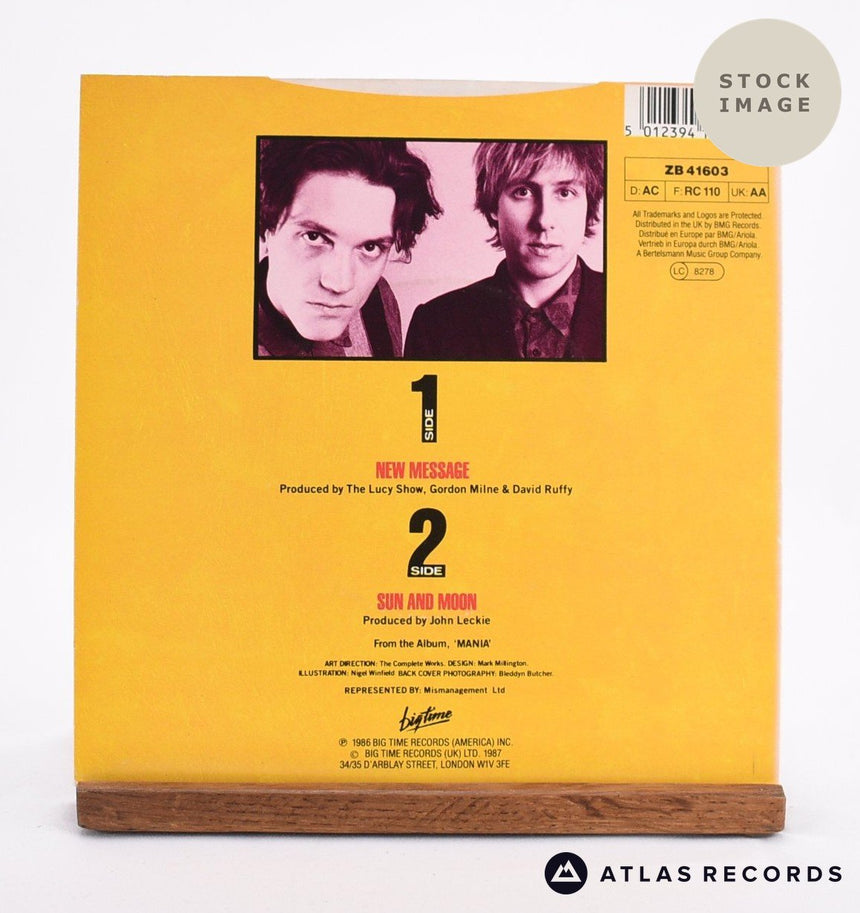 The Lucy Show New Message 7" Vinyl Record - Reverse Of Sleeve